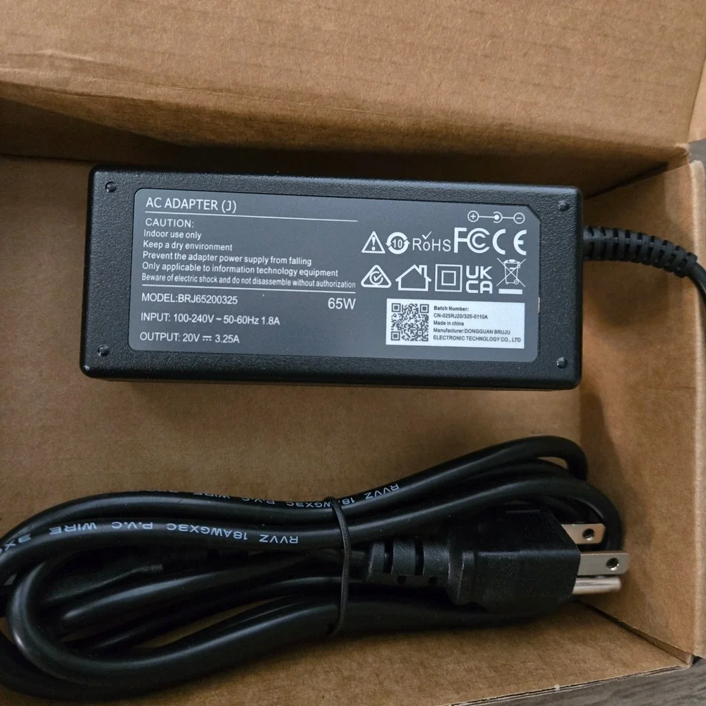 65W AC Adapter Charger 20V 3.25A Laptop Power Supply Cord A-HB0L16-2